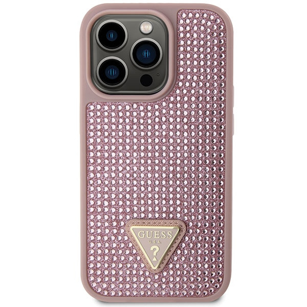 Coque Guess GUHCP14LHDGTPP iPhone 14 Pro 6.1" rose/rose durcase Rhinestone Triangle Case