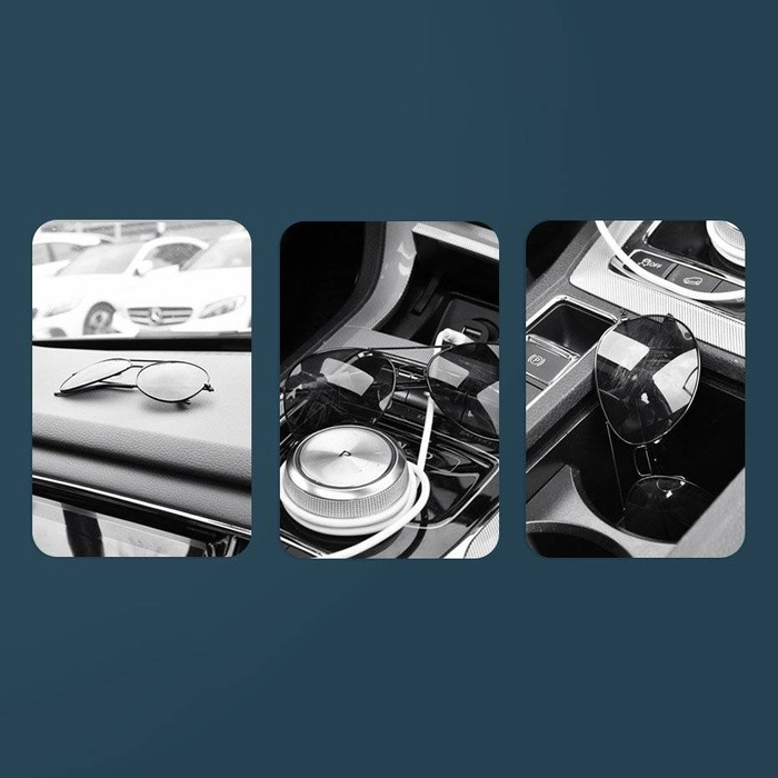 Baseus Platin Fahrzeug Brillen clip Nabenklemmung schwarz (ACYJN-B01)