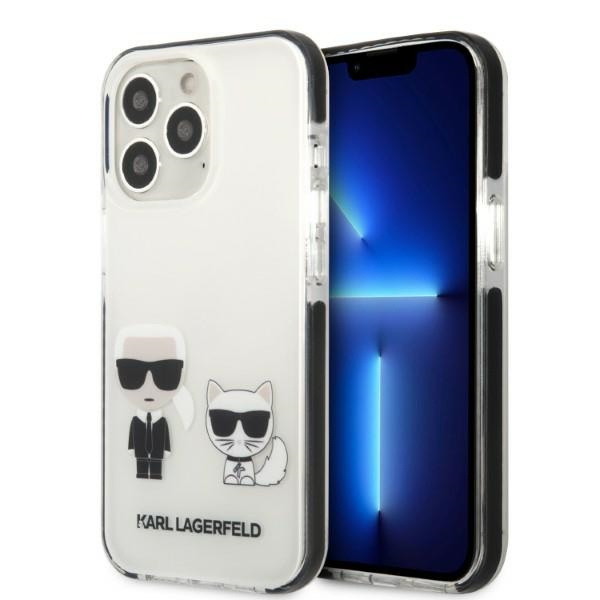 Hülle Karl Lagerfeld Klhcp13ltpekcw iPhone 13 Pro / 13 6.1" Hardcase Weiß/Weiß Karl&amp;choupette Case
