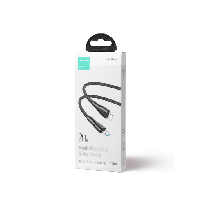 Joyroom USB C - Cable Lightning 20W Surpass Series para carga rápida y transferencia de datos 1,2 m negro (S-CL020A11)