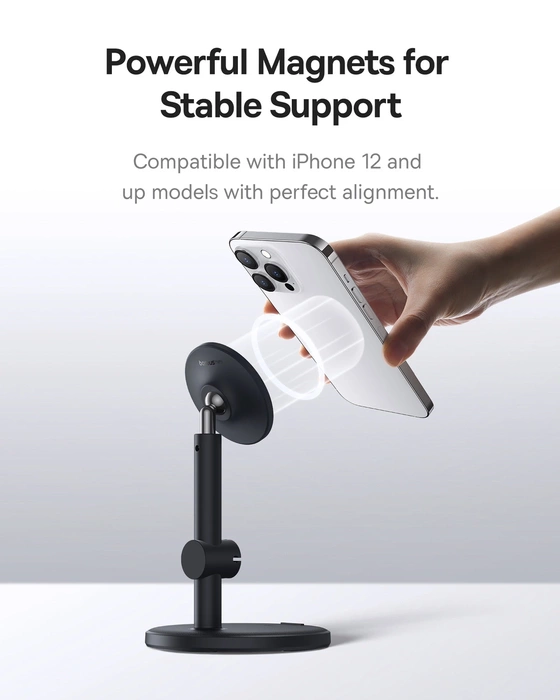 Magnetic Desktop Phone Stand Baseus MagPro (black)