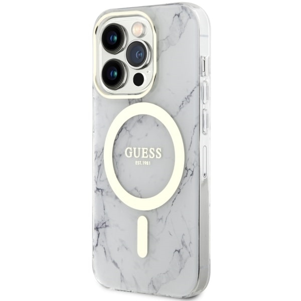 Cover Guess GUHMP14XPCUMAH iPhone 14 Pro Max 6,7" bianco/bianco durocase Marmo MagSafe Case
