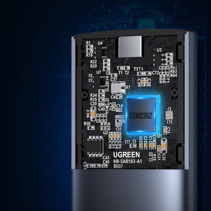 Ugreen M.2 SSD bay Drive USB 3.2 Gen 2 (SuperSpeed USB 10 Gbps) + Cavo USB Type C 0,5m grigio (CM400 10902)
