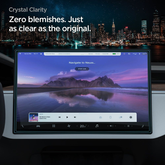 Tempered Glass Spigen GLAS FC "EZ FIT" TESLA MODEL X 2022 / MODEL S 2021 SCHWARZ