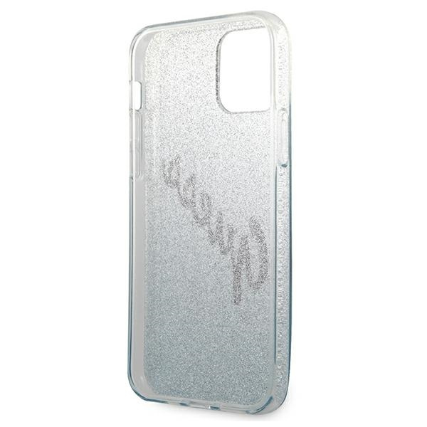 Case GUESS Apple iPhone 12 Pro Max Glitter Gradient Script GUHCP12LPCUGLSBL Blue Hardcase