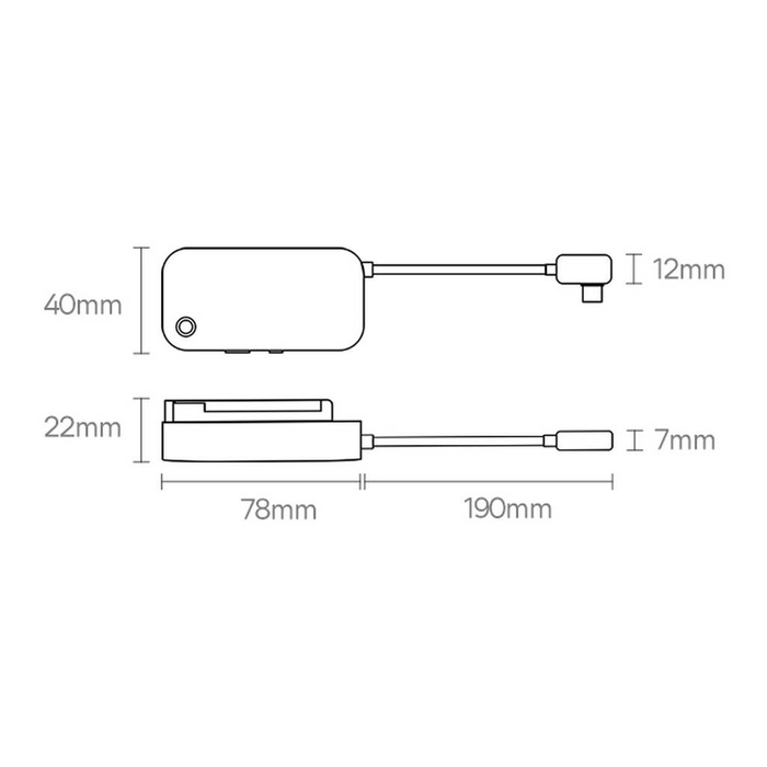 Baseus PadJoy USB-C HUB universal para tableta / teléfono inteligente 4in1 USB-C - gris oscuro