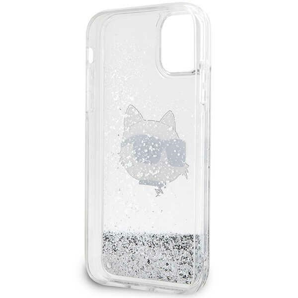 Funda Karl Lagerfeld KLHCN61LNCHCS iPhone 11/ XR plata/plata durocase Glitter Choupette Head Case