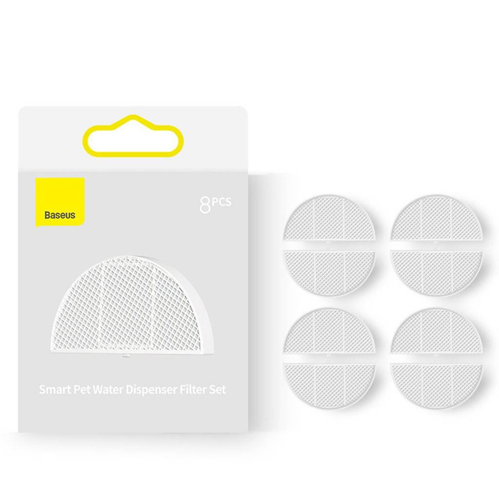 Set de filtros Baseus para comedero inteligente para mascotas (8 uds) blanco (ACLY010002)