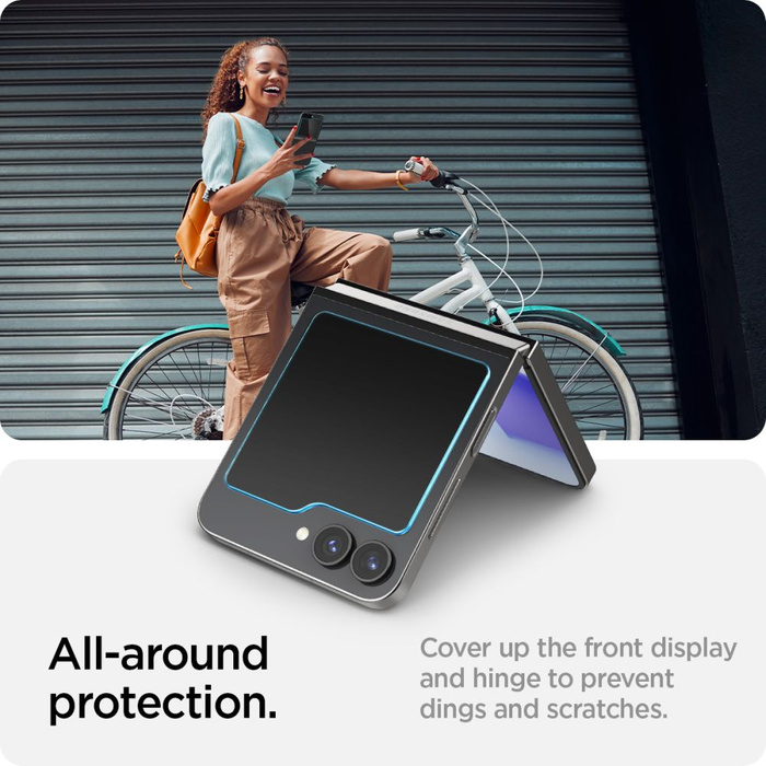 Vetro temperato Spigen GLAS.TR "EZ FIT" Z Flip cONFEZIONE DA 2 GALAXY 6 TRASPARENTE