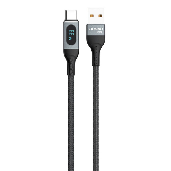 Dudao câble USB - USB Type C fast charging PD 66W noir (L7Max)