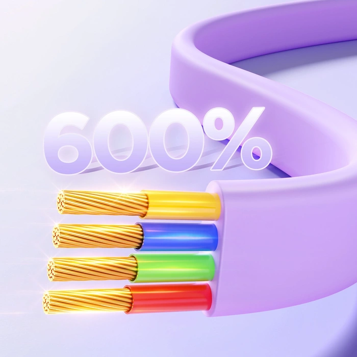 Joyroom S-A40 Colourful Series Cavo retrattile 3in1 da USB-A a USB-C / Lightning / microUSB 1m - viola