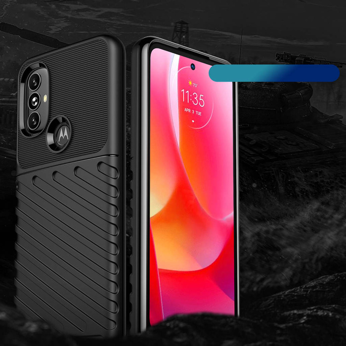 Thunder Case flexibilní pancéřovaný pouzdro kryt Motorola Moto G Power 2022 černý