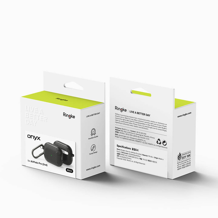 Hülle Ringke ONYX Apple AIRPODS PRO 1 / 2 SCHWARZ