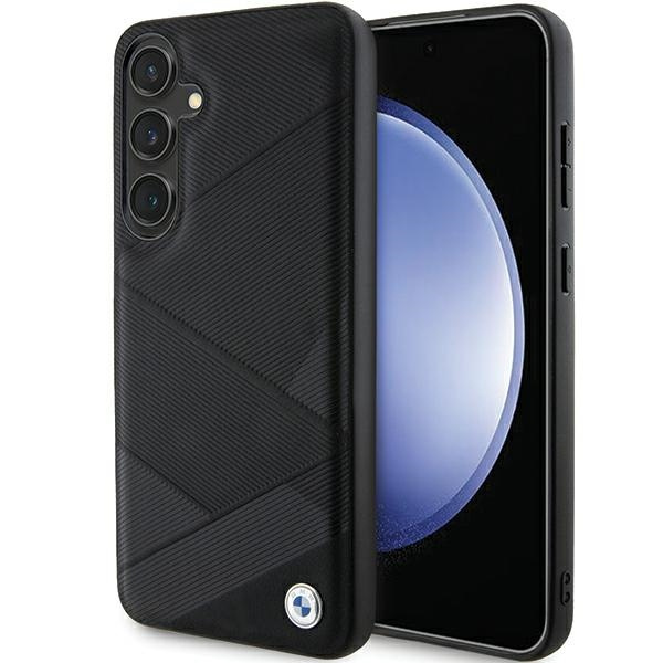 Funda BMW BMHCS24M23RCGPK Samsung Galaxy S24+ S926 negro/negro durocase Signature Cuero Crossing Lines Pattern Case