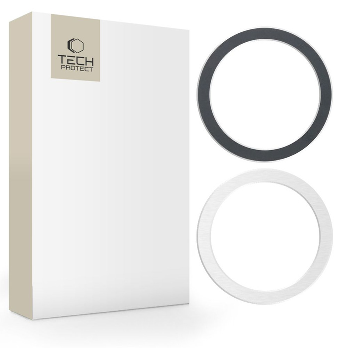 TECH-PROTECT MagMAT MagSafe UNIVERSEL MagANNEAU NETIC NOIR ET ARGENT