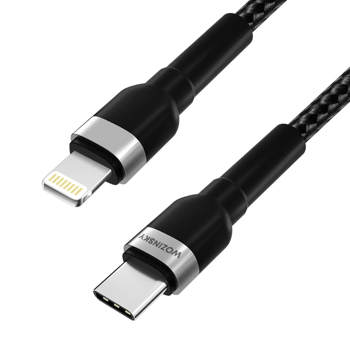 Wozinsky WNBCL1 Lightning / USB-C PD 30W kabel 1 m - černý