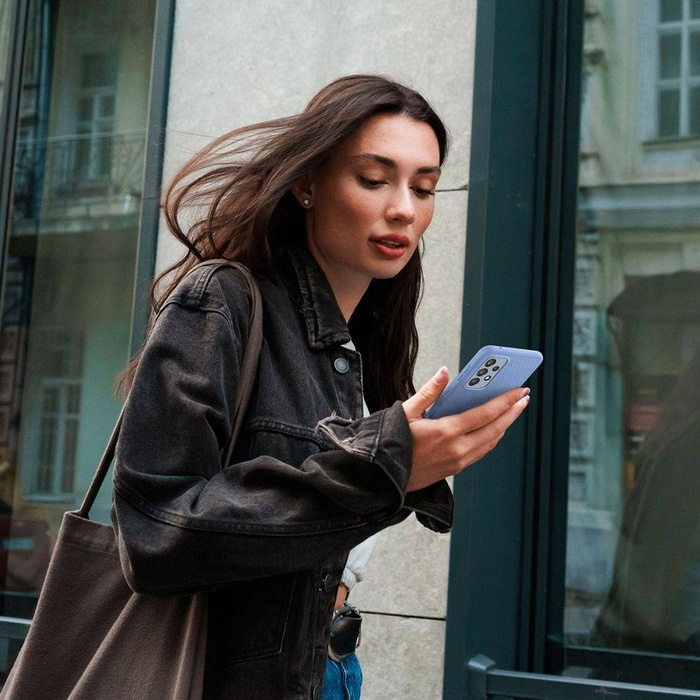 Spigen Liquid Air GALASSIA A33 5G Cover CREMA BLU