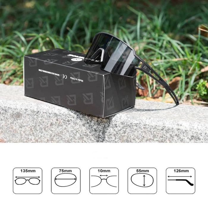 Rockbros 10175 photochrome UV400-Fahrradbrille – Schwarz