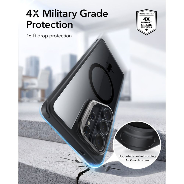 ESR CLASSIC HYBRID KICKSTAND MagSafe GALAXY S26 ULTRA CLEAR/BLACK