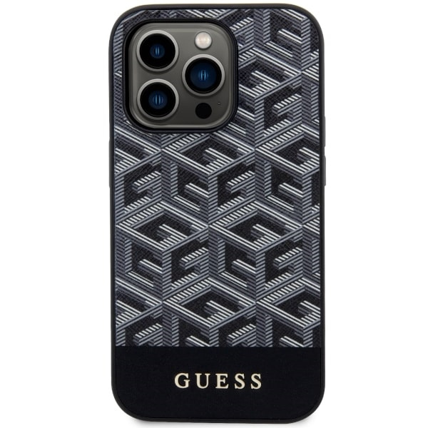 Case Guess GUHMP14LHGCFSEK iPhone 14 Pro 6.1" black/black hardcase GCube Stripes MagSafe Case