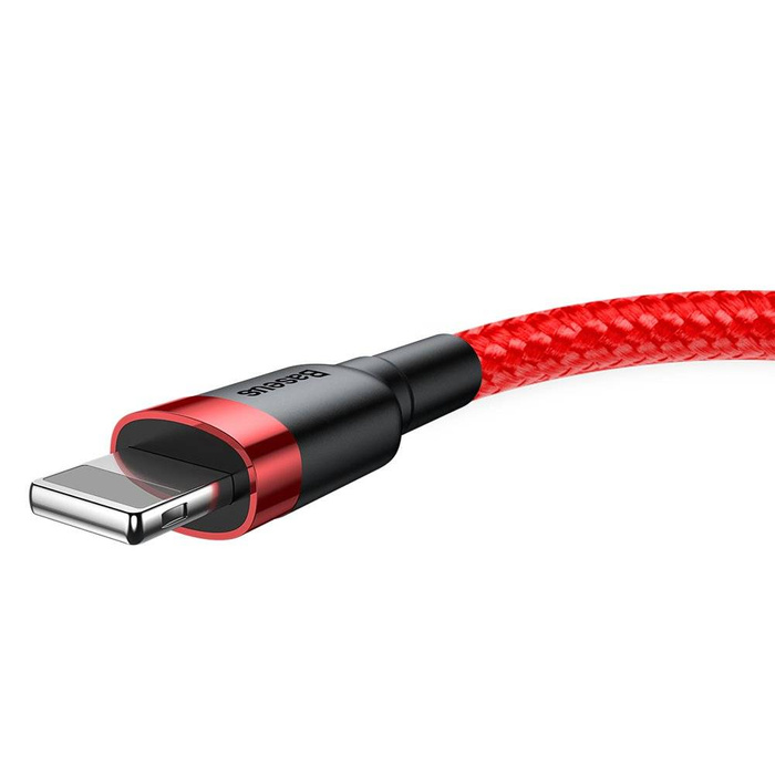 Cavo Baseus Cafule Cavo in nylon resistente USB / Lightning QC3.0 2A 3M rosso (CALKLF-R09)