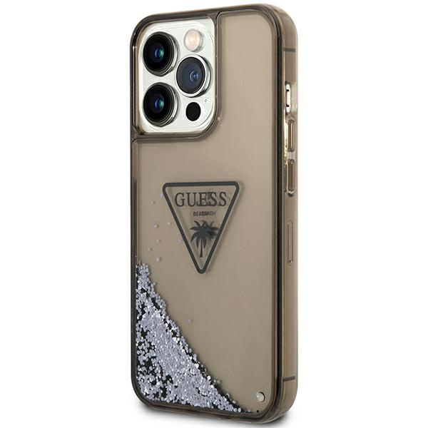Hülle Guess GUHCP14XLFCTPK iPhone 14 Pro Max 6,7" schwarz/schwarz hartcase Liquid Glitter Palm Collection