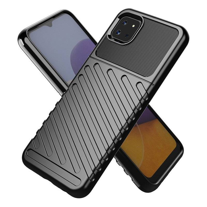 Thunder Case flexibilní pancéřovaný pouzdro kryt Samsung Galaxy A22 5G modrý