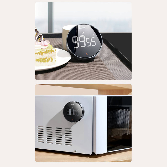 [APRÈS RETOUR] Minuterie électronique à minuterie rotative Baseus Heyo Pro grise (FMDS000013)