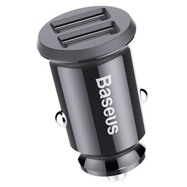  BASEUS Car Grain 2x USB 5V 3.1A negro