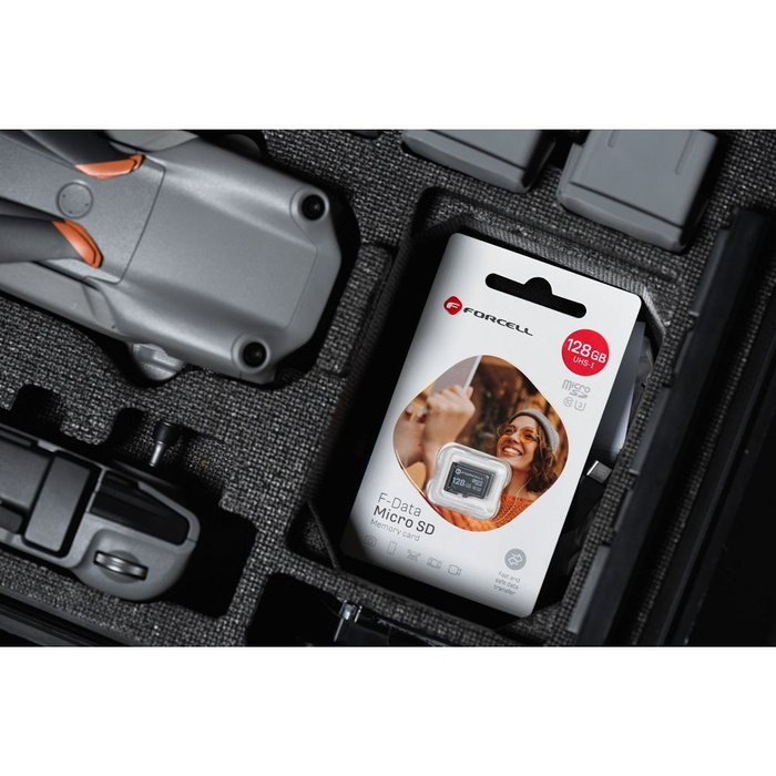 Karta microSD 128GB U3 class 10 Forcell F-Data czerwona