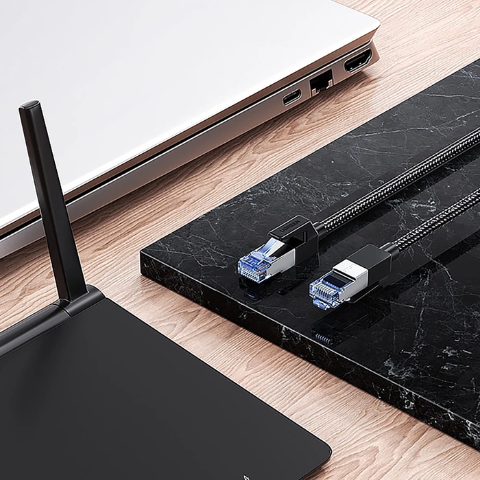 UGREEN NW153 fonott hálózati kábel, Ethernet RJ45, Cat.8, F / FTP, 1,5 m (fekete)