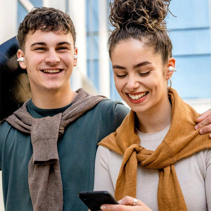 Słuchawki Baseus Bass 15 Clip OWS bezprzewodowe z kablem Baseus Simple USB-C 3A 30cm - białe