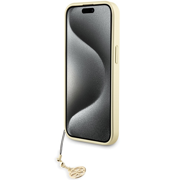 Guess GUHCP15SGF4GGR iPhone 15 6.1" grau/grau hartcase 4G Charms Kollektion