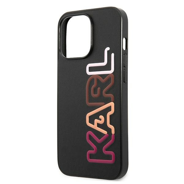 Hülle KARL LAGERFELD Apple iPhone 13 13 Pro Multipink Marke Schwarz Hartcase