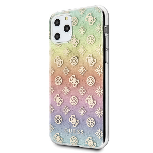 Hülle GUESS Apple iPhone 11 Pro Schillernd 4G Pfingstrose Mehrfarbig Hard Case