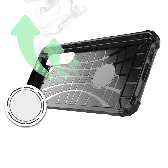 Hybrid Armor Hülle für Samsung Galaxy S25 gepanzerte Hybridhülle - Schwarz