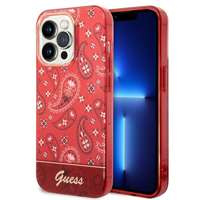 Hülle Guess iPhone 14 Pro Max 6.7" rot/rot hartcase Bandana Paisley