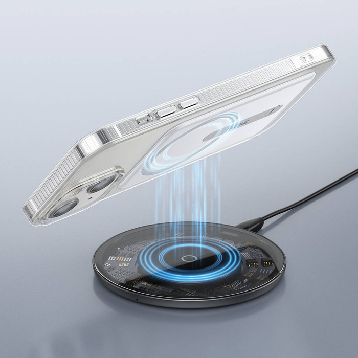 Magnetické pouzdro Baseus , magnetické pouzdro na telefon iPhone 13 (6,1" 2021) průhledné
