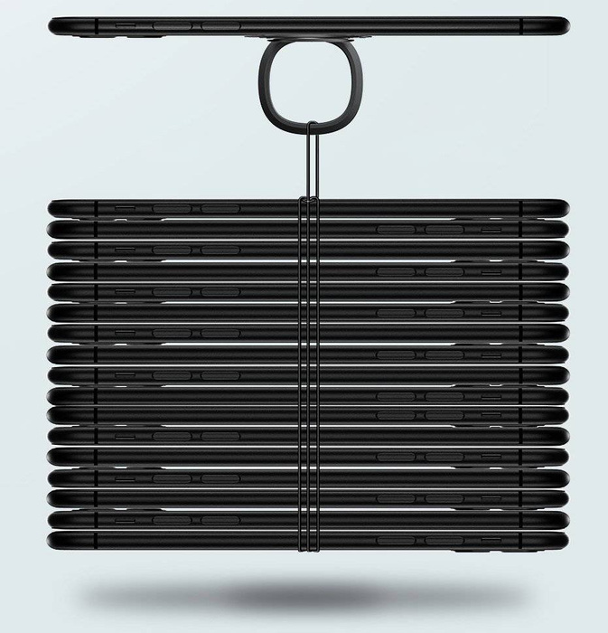 Support de téléphone porte-anneau auto-adhésif ultra-mince Baseus gris (SUYB-0A)