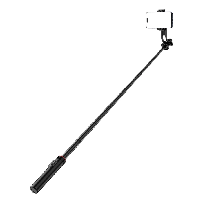 Selfie Stick WC1Y2S Teleskopstativ 1,3 m aus Aluminiumlegierung mit Telefonhalter – Schwarz
