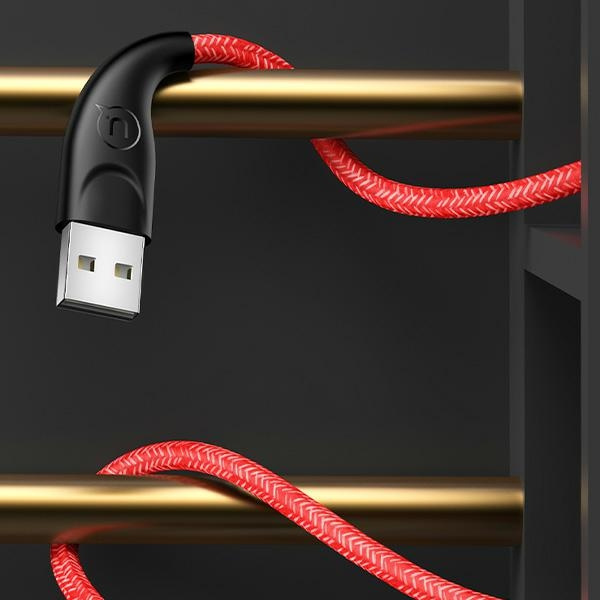 USAMS Kabel opletení U41 USB-C/USB Fast Charge 1m červená/červená SJ392USB02 (US-SJ392)