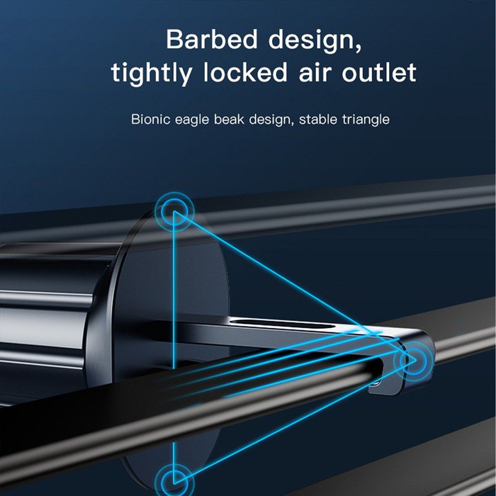 Uchwyt na telefon do samochodu uniwersalny Forcell F-Grip Guardian AV do kratki czarny