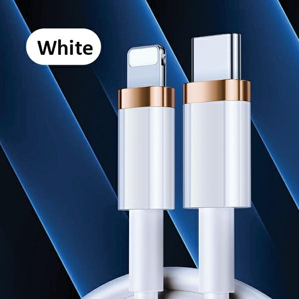  USAMS USB-C  Lightning U63 PD 1,2m Carga rápida 20W SJ484USB02 US-SJ484 Blanco