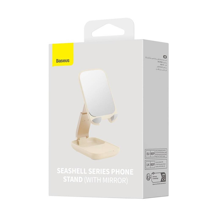 Supporto per telefono regolabile con specchio Baseus Seashell Series - rosa