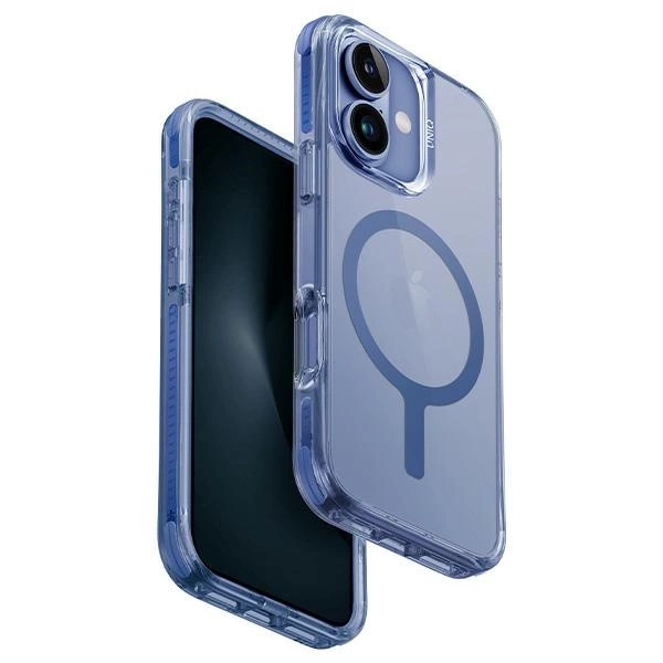 Etui UNIQ Combat iPhone 16 Plus 6.7" Magclick Charging niebieski/pearl blue