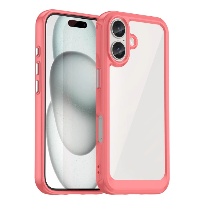 Outer Space Case mit Gelrahmen für iPhone 16 Plus – rot