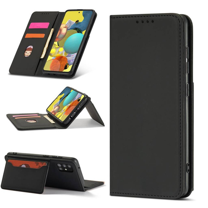 Estuche con tarjeta magnética para Samsung Galaxy A13 5G Estuche con tarjetero negro