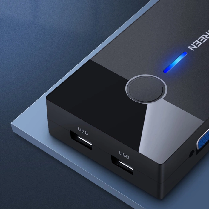 UGREEN Switch KVM 2 porte VGA nero