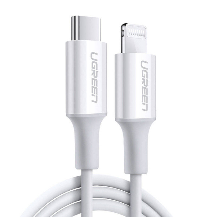 Ugreen cable MFi USB Type C - Lightning 3A cable 0.5 m white (US171)
