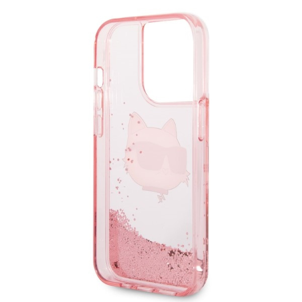 Karl Lagerfeld KLHCP14XLNCHCP iPhone 14 Pro Max 6,7" pink/pink hardcase Glitter Choupette Head